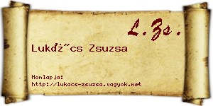 Lukács Zsuzsa névjegykártya
